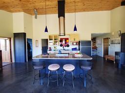 Large island kitchen in main room