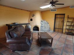 Beehive fireplace in livingroom